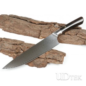 High-quality ebony chef's knife (Damascus) UD2105466